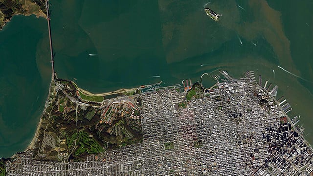 Satellite map San Francisco