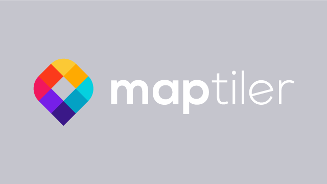 Logotipo de MapTiler en blanco