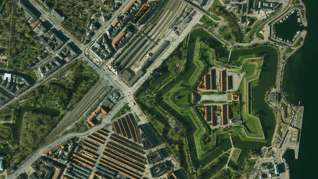 Mapa por satélite de Dinamarca