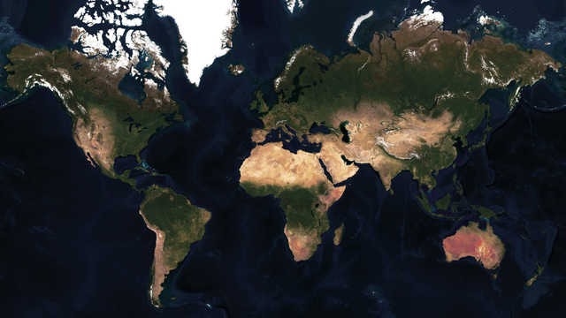 Mapa del mundo por satélite