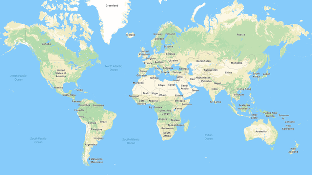 Mapa de calles del mundo